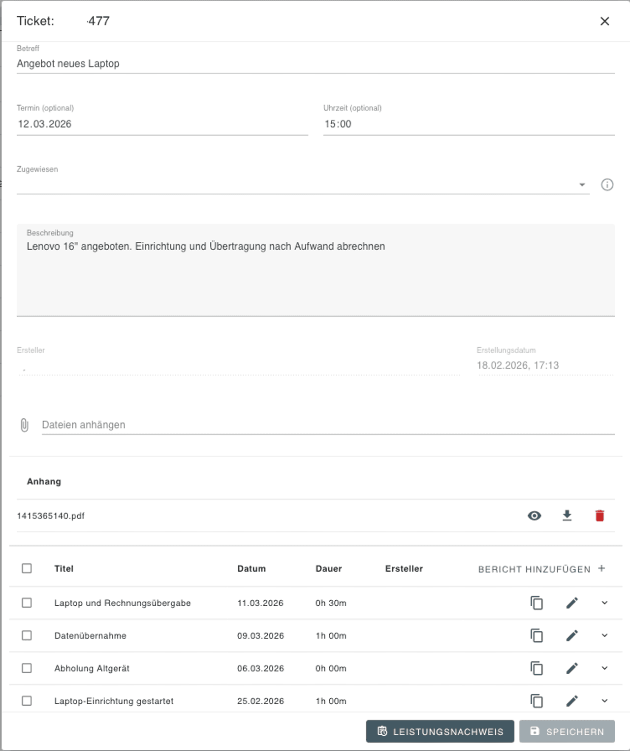 Auftragsmanagement – Ansicht 3 von 4